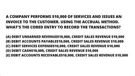 This month, the company shouldA. . A company performs 10000 of services indeed